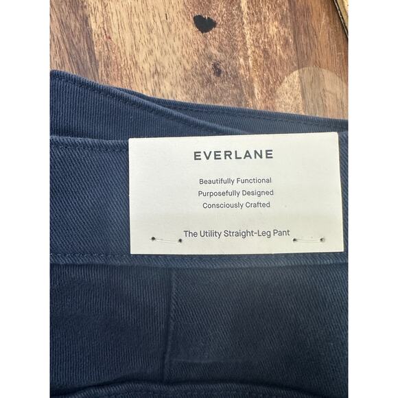 NWT Everlane Women's Blue The Utility Straight-Leg Pant Size 6R - Picture 6 of 7